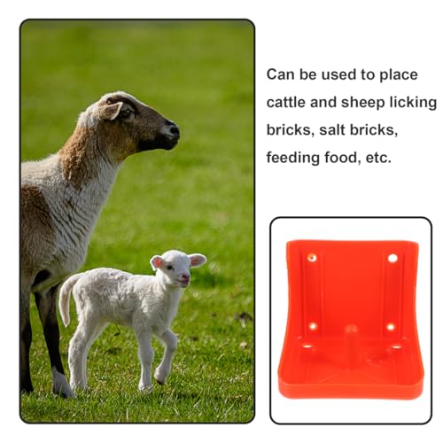 Toddmomy Salt Block Holder for Livestock Thickened Salt Blocks Box for Cattle Sheep Goats Lick Mount and Feeding Tray Easy to Assemble Farm Feeding Accessory 6.69 X 6.69 X 5.70 in