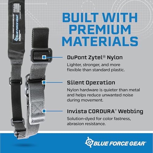 Blue Force Gear Vickers Padded Sling - 2-Point Adjustable Sling - Nylon Hardware