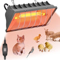 Chicken Brooder Heater Lamp 175W Brooder Heating Plate for Chicks Hanging Light Heated Adjustable Temp & Height with Anti-Fall Aluminum Alloy Lamp Shade Suitable for Chickens, Ducks, Poultry (grey) - color: Gray