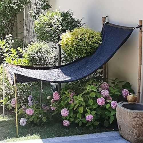 winemana 40% Black Shade Cloth, 6.6 x 6.6 FT Durable Mesh Tarp with Grommets, Resistant Garden Sun Shade Netting, Shading Antifreezing for Pergola, Greenhouse, Plants Growing, Chicken Coop - size: 40%-6.6 FT x 6.6 FT