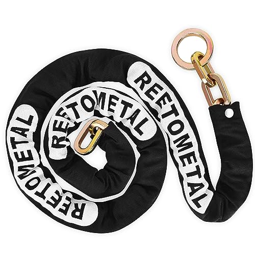 Heavy Duty Security Chain, 6 Foot x 3/8" Thick | Hardened Steel, Cut Proof, Anti-Theft Lock Chain, For Motorcycles, Bicycles, ATVs, Trailers, Containers - size: 6ft chain without lock