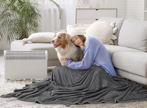 Utopia Bedding Ultra Soft Fleece Bed Blanket Queen Size Grey (90x90 Inches) | Microfiber Plush Warm Lightweight Breathable Cozy Blanket Anti-Static, All Season Use, Gift for Women and Men - color: Grey, size: Queen (90x90 Inch)