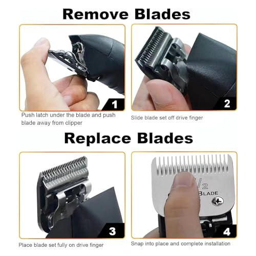 3-1/2 Replacement Ceramic Blade,Compatible with Oster Classic 76,Andis AGC | 9.5mm(3/8") Cutting Length,compatible with Oster and Andis Wahl KM10 Series Clippers - color: Size 3-1/2