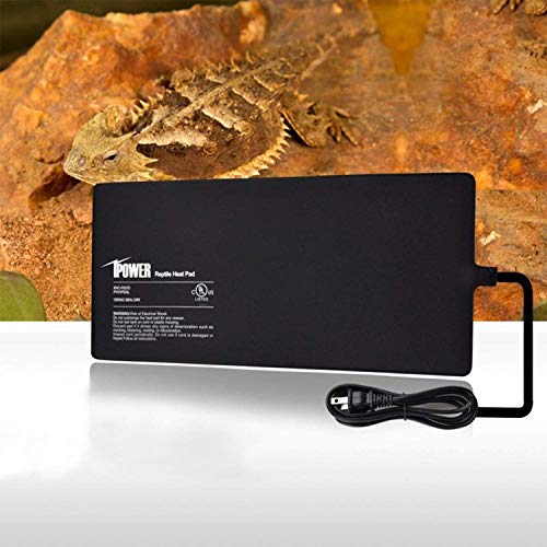 iPower 8X18 Inch Reptile Heat Pad Under Tank Heater Terrarium Warmer Heating Mat for Turtles Lizards Frogs and Other Small Animals - size: 8 X 18 Inch, style: Heat Pad