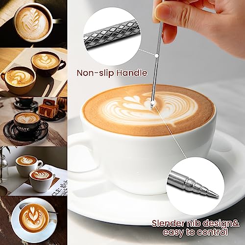 Dailyart Milk Frother Cup 12oz/350ml Milk Frothing Pitcher | 304 Stainless Steel Milk Steamer Cup with Scale, Espresso Accessories, Milk Pitcher with Art Pen for Coffee Latte Art - size: 11.8 Ounces