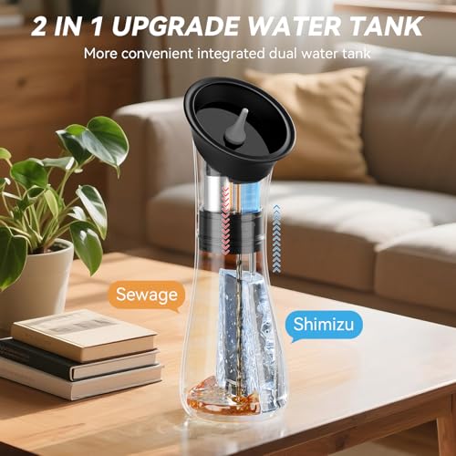 Ear Wax Removal, Electric Ear Cleaner, Ear Cleaning Kit-12 Nozzles | Safe Efficient Comfortable Pressure Modes, Upgraded Ear Wax Cleaner Irrigation Flushing System with Wastewater Recovery