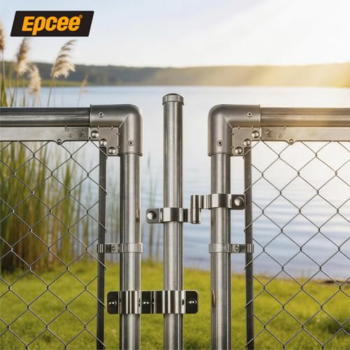2 Pack 1-5/8" x 1-7/8" Chain Link Fence Gate Hinge, 304 Stainless Steel Heavy Duty Male Female Post Hinges with Bolts and Nuts - color: 1-5/8", size: 1-7/8"