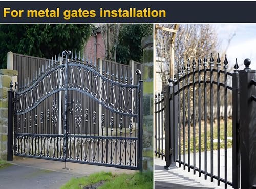 Heavy Duty Gate Hinges,7in,1100lbs Capacity,Thick Solid Steel | Built in Roller Bearing Hinges for Wood & Metal Gates, 90°Inward/Outward Smooth Swing, Bolt/Weld On Fence/Barn/Driveway,2Pack - size: Large-YJ
