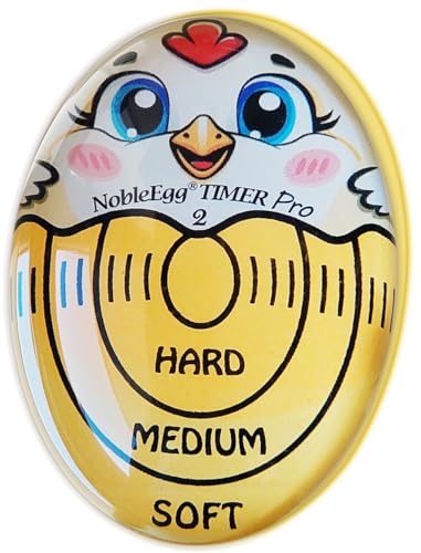 Nobleegg Egg Timer Pro2 Boiler Hard Medium Soft Boiled Eggs Changes Color Yellow Certified - color: Yellow