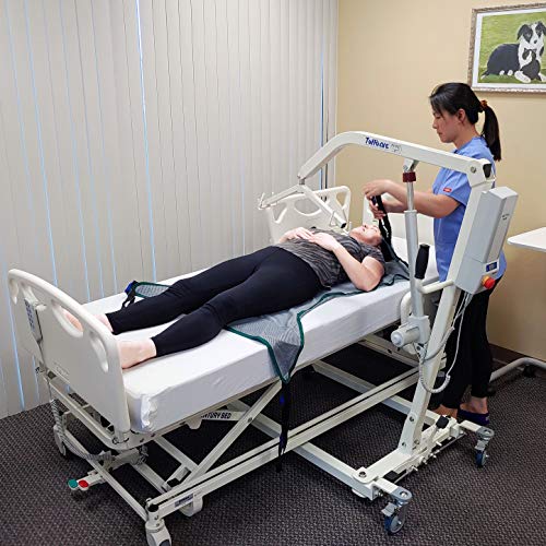 Electric Patient Lift - Rhino Lift with Manual Low Base - with Shower Full Sling(Small), 450 lb. Weight Capacity. - color: Lift+shower Full Sling, size: Small
