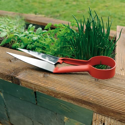 BERGER Sheep & Hedge Shears – 12.2" Forged Garden Shears with Self-Sharpening Heat-Treated Carbon Steel Blades, 5.5" Cutting Length, Round Spring – 27310