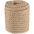 Jute Rope 1 in x 150 ft Thick Twisted Manila Rope Natural Hemp Ropes for Swing Bed, Railing, Crafts, Docks, Tug of War, Decorating, Nautical, Landscaping, Hammock - size: 1inch x 150feet