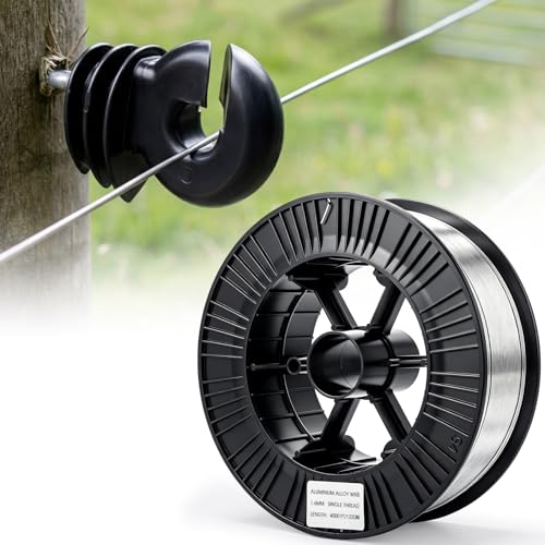 Gisafai 4000 ft 16 Gauge Aluminum Wire for Electric Fencing, Aluminum Alloy Wire for Electric Fencing, High Conductivity & Durability - size: 4000 ft 16 Gauge