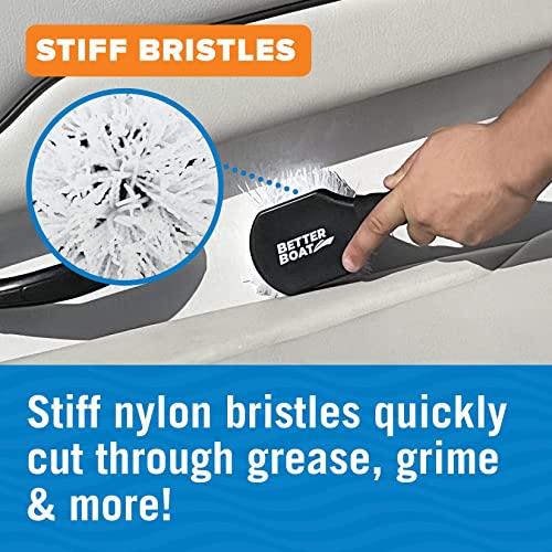 Stiff Hand Scrub Brush, Short Handle Heavy Duty Tire and Wheel Cleaning | Tool, Outdoor Boat Scrubber with Handle, Carpet Cleaner, All-Purpose Cleaning Brush - style: Short Handle