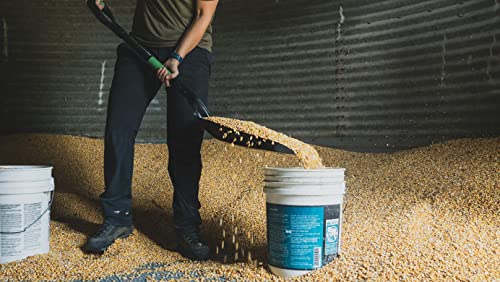Hooyman Scoop Shovel with Lightweight Aluminum Head Construction, Ergonomic No-Slip H-Grip, D Handle, and Fiberglass Core for Moving Feed, Gardening, Land Management, Yardwork, Farming, and Outdoors - style: Scoop Shovel