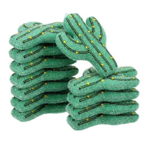 12 Pcs Cactus Sponge Dish Scrubber Dual Sided Non Scratch Dish Washing Scrubbers Reusable Household Cleaning Kitchen Tools for Dishwashing Washing Dishes Cookware Tubs Sinks - style: Cactus