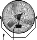Simple Deluxe 24 Inch Industrial Wall Mount Fan, 3 Speed Commercial Ventilation Metal Fan, Black - size: 24 Inch, style: 1 Pack