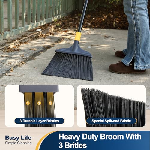 Yocada Heavy-Duty Broom Outdoor Commercial Broom 54Inch | for Courtyard Garage Lobby Mall Market Floor Home Kitchen Room Office Pet Hair Rubbish - size: 54 Inch (Pack of 1)