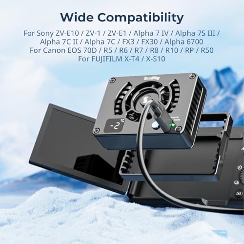 SmallRig Cooling Fan External System with TEC for Sony/Canon/Fujifilm | Snap-on Design with TEC Cooling Module for Sony ZV-E1/A7 IV/A6700/FX3, for Canon R5/R6, for Fujifilm X-T4/X-S10 - style: for Sony/Canon/FUJIFILM