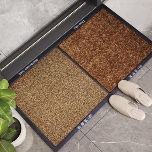 Disinfection Floor Pad Mat Sanitizing Floor Mat Multifunction Entrance Mat Footbath Rug Shoe Home Hotel (Brown) - color: Brown