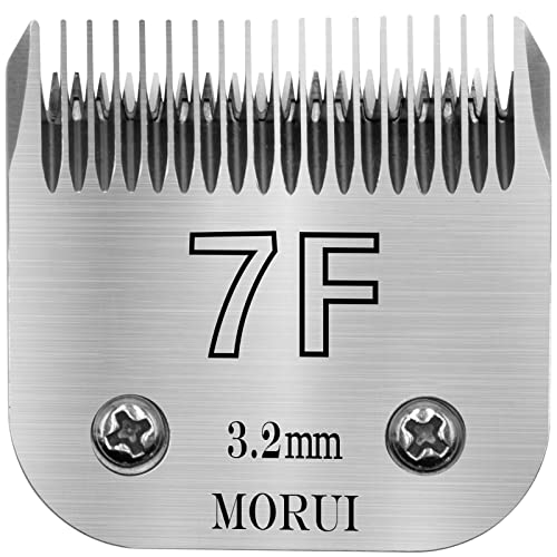 7F Cut Length 1/8"(3.2mm) Detachable Pet Dog Clipper Blades UltraEdge Series Clipper Blades for Dog Grooming Compatible with Most Andis,Oster A5 Wahl KM Series Clippers - size: 7F 3.2mm
