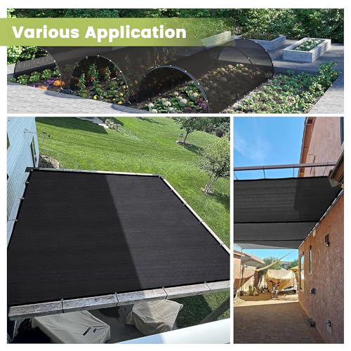 30% Patio Shade Cloth 3×10 FT with Grommets, Outdoor Sun Shade Fabric UV Protection for Backyards, Chicken Coop, Greenhouse, Carport, Garden, Black - size: 30%-0 3 × 1 0 FT
