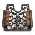 Lulu Decor, Cast Iron Boot Scraper with Brush, Antique Black