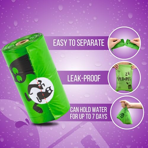 Pet N Pet Doggie Poop Bags, 1080 Count, Lavender Scented Waste Roll Refills | Green, Dogs, 41% Plant Based, 59% PE, Extra Thick, 9 x 13, Leak-Proof, Tear-Resistant, Easy-Tear Design, dog waste bags - color: Green - Scented