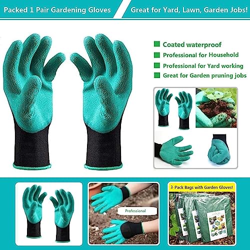 Professional 2-Pack 137 Gallon Lawn Garden Bags Large (D34,H34 inch) Yard Waste Bags with Gardening Gloves, Big Leaf Bag,Yard Debris,Waste Container,Lawn Trash Bin,Grass Clippings,Weeds Bags 4 Handles - size: 1 Count (Pack of 2)