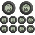 10 Pack Mini Digital Hygrometer Gauge Indoor Thermometer,Humidity Gauge LCD Monitor Temperature Outdoor Humidity Meter for Greenhouse Jars Incubators Guitar Case (10)