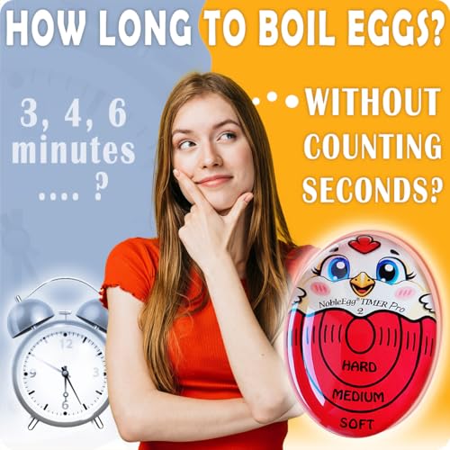 Nobleegg Egg Timer Pro2 Perfect Soft Hard Boiled Eggs Cooker Kitchen Gadget Red, Certified - color: Red