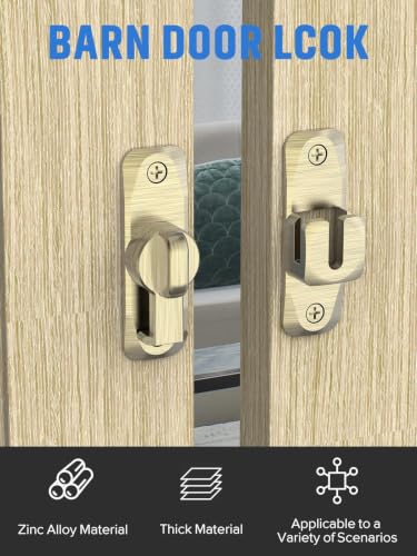 90/180 Degree Flip Barn Door Lock, Sliding Door Latch, Bronze-4PCS | Protect Privacy - Security Lock, Small Gate Latches Hardware for Barn, Garden, Bathroom, Cabinet, Window - color: Bronze-4PCS