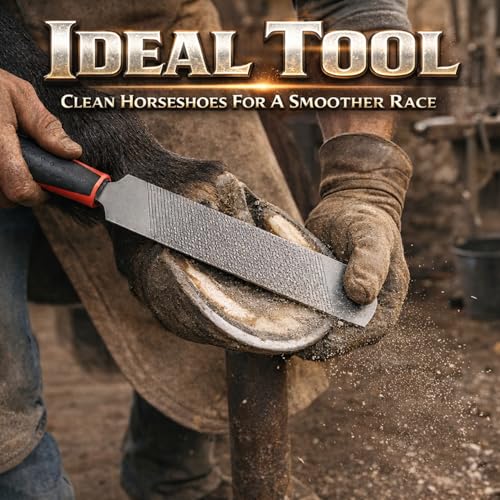 8 Inch Hoof Rasp,Farrier Rasp File,Horseshoe File with Rubber Handle,Farrier File Tool,Mini Rasp Hoof File Equine Hoof Rasp for Horses,Pig Hoof File,Goat Rasp