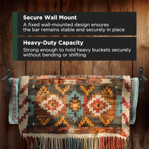 Scenic Road 36" Bridle Hook Wall Mount Blanket Rack for Horse Stall USA - size: 36-inch with Bridle Hooks