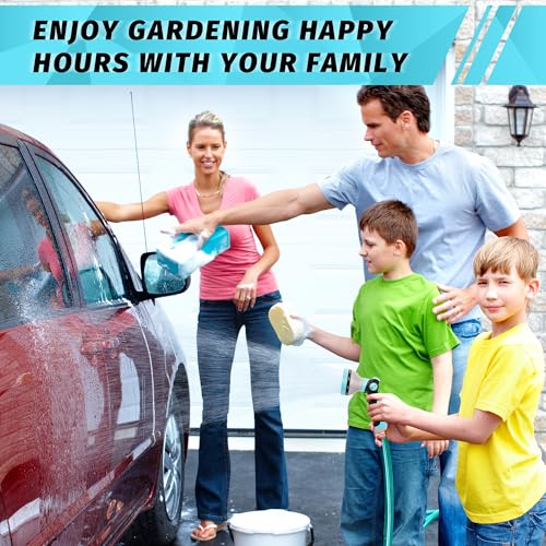 AUTOMAN Garden Hose Nozzle Sprayer - 10 Spray Patterns, 2 Pack Thumb Control Water Hose Nozzle Outdoor, Heavy Duty Spray Nozzles for Watering Garden, Cleaning Window, Washing Car, Showering Pets - color: Turquoise