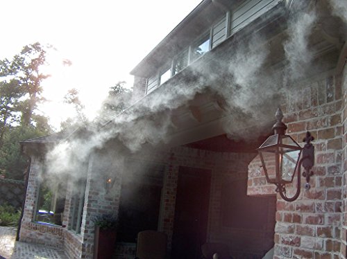 Patio Misting System - 250 PSI Misting Pump, Stainless Steel Tubing - for Residential, and Outdoor Restaurant Application (15 Nozzle System) - size: 15 Nozzle System