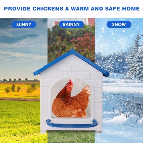 Waterproof Chicken Nesting Boxes for Chickens, Nesting Box for Laying Eggs, Washable Nesting Pad, Wall or Ground Mounted, Indoor & Outdoor Laying for Chicken, Duck, Rabbit, Poultry (1 Pack)