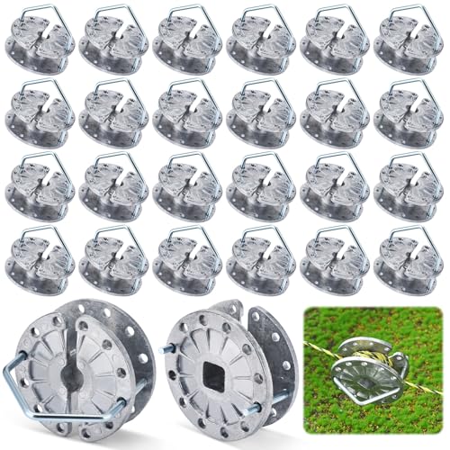 24 Pcs Fence Tightener Electric Wire Tensioner with 4mm Galvanized Pin, Heavy Duty Aluminum Rapid Inline Ratchet Strainer for Farm Ranch Orchard Post Repair | with 4mm Galvanized Pin, Heavy Duty Aluminum, Rapid Inline Ratchet Strainer, for Farm Ranch Orch