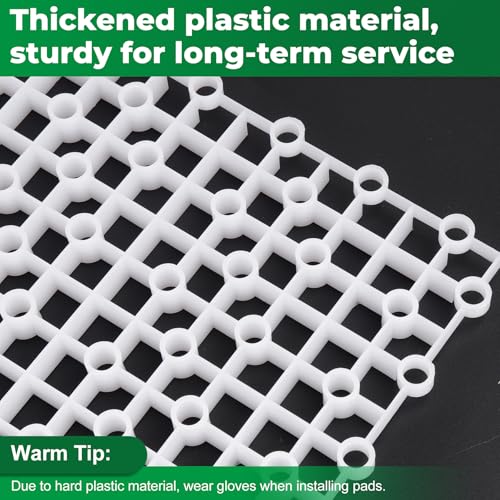 Forestchill Chicken Coop Ground Pads, 9 Pcs Plastic Floor Pads for Chicken Coops, Reusable Interlocking Walking Mats, Chicken Coop Accessories to Keep Coop Dry and Clean, Flexible to Splice