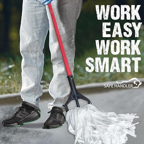 SAFE HANDLER Washable Shoe Scrubber for Floor Cleaning, Slip-Resistant, Easily Adjustable & Ergonomic, Reinforced Edges | Fits Adult Shoes (1 Pair)