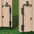 12" Heavy Duty Cane Bolt Gate Drop Rod with Black Finish-Steel Gate Ground Latch Designed for Wood Metal Vinyl Gates or Double Doors Fence Applications-2 Pack - size: 12 Inch-2 Pack