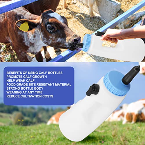 2.5L Vertical Calf Bottle, PE Calf Nursing Bottles, Portable Sheep Feeding Bottle for Lamb Calf Other Animals