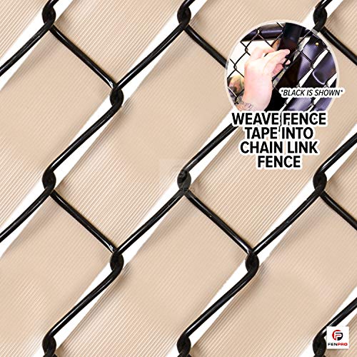 Chain Link Fence Privacy Tape 250 ft (40 SqFt) (Desert Tan) | Gardening, Outdoor Wall, Balcony, Patio, Yard, Injury Prevention, Safety Fence Cover for Dog, Other Pet Hedge Slats - color: Desert Tan