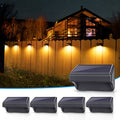 Aulanto Solar Led Deck Lights, Warm White & RGB Modes, Outdoor Waterproof for Backyard, Pool, Patio, Fence Post/Line (4Pack & 4Modes) - size: 4 Pack-Middle