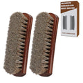 100% Horsehair Brush Professional Premium Horsehair Shoe Dauber Applicators for Leather Shoes Boots Coats Purses Soft Horsehair with Wooden Handle for Grip Leather Shine Polish (7" Brush 2pcs) - style: 7" Brush 2pcs