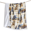 Paseo Road Indigo Hill by HiEnd Accents Acadia 54x68 Throw Blanket | Forest Pine Trees Nature Woodland Mountain Print, Western Cabin Lodge Rustic-Style Fleece Blanket for Camping - color: Acadia Pine Trees