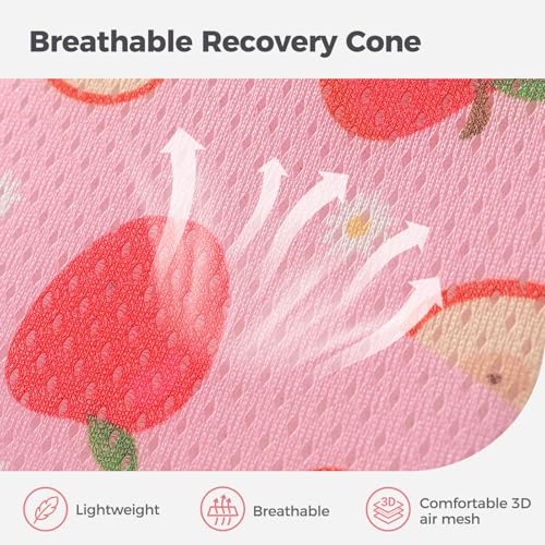 Avont 2026 Upgraded Dog Recovery Collar, Breathable Elizabethan Collar, S | Soft Dog Cone Alternative After Surgery to Stop Licking, Foldable/Adjustable/Secure-Fit for Medium Large Dogs, Apple - color: Apple, size: S Neck:(11.4"-12.6") Depth:(7.9")
