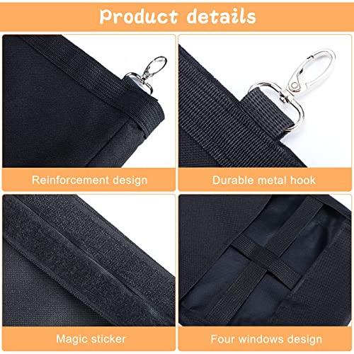 Frienda 2 Pcs Guinea Pig Hay Bag 11 x 9.1 Inch Guinea Pig Hanging Hay Feeding Bag Storage Dispenser for Chinchilla Hamster Bunny Small Animal Pet(Black)