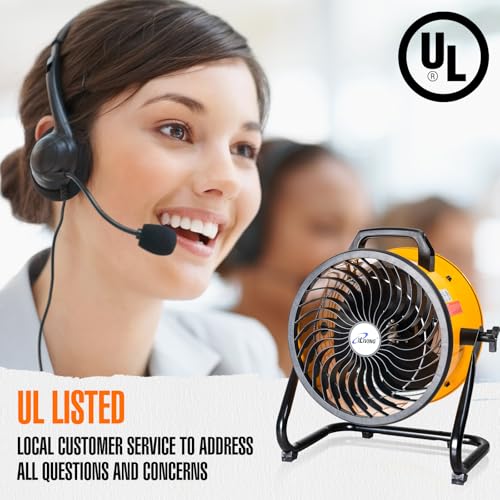 iLiving 12 in. Low Noise Turbo Fan 1139 CFM 3-Speed Portable Air Circulator for Shop, Office, Greenhouse, Home and Warehouse - size: 12-Inch