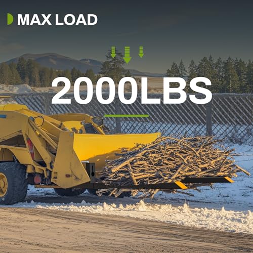 AUTOSAVER88 43" 2000lbs Clamp on Pallet Forks for Skid Steer Tractor Bucket | Adjustable Stabilizer Bar From 18" to 34", Heavy Duty Steel, Quick Attach Design, 45% Thicker Upgraded Wall - size: 43 Inch 2000LBS w/bar